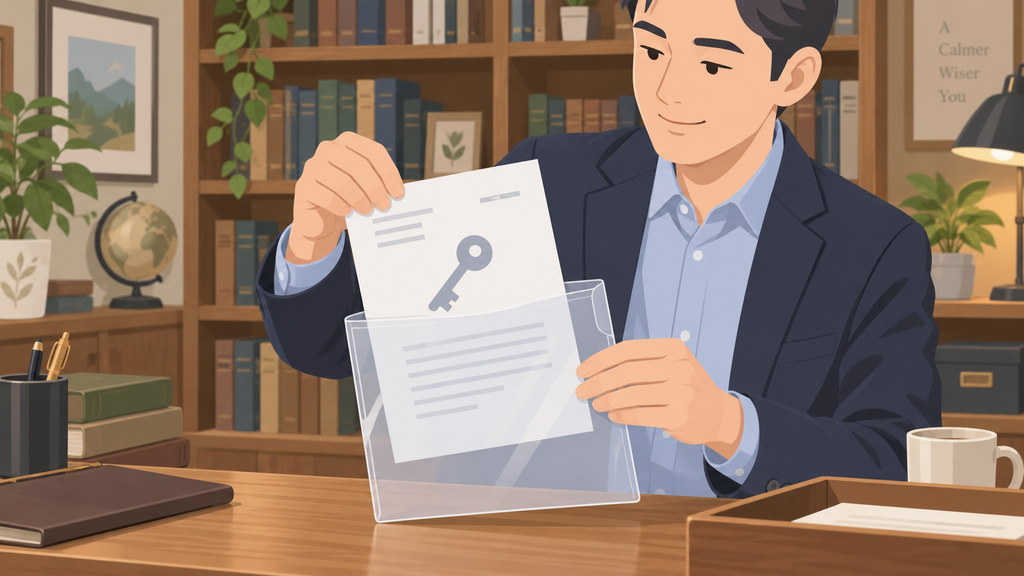 印刷した1PasswordのEmergency Kitを書斎で保管